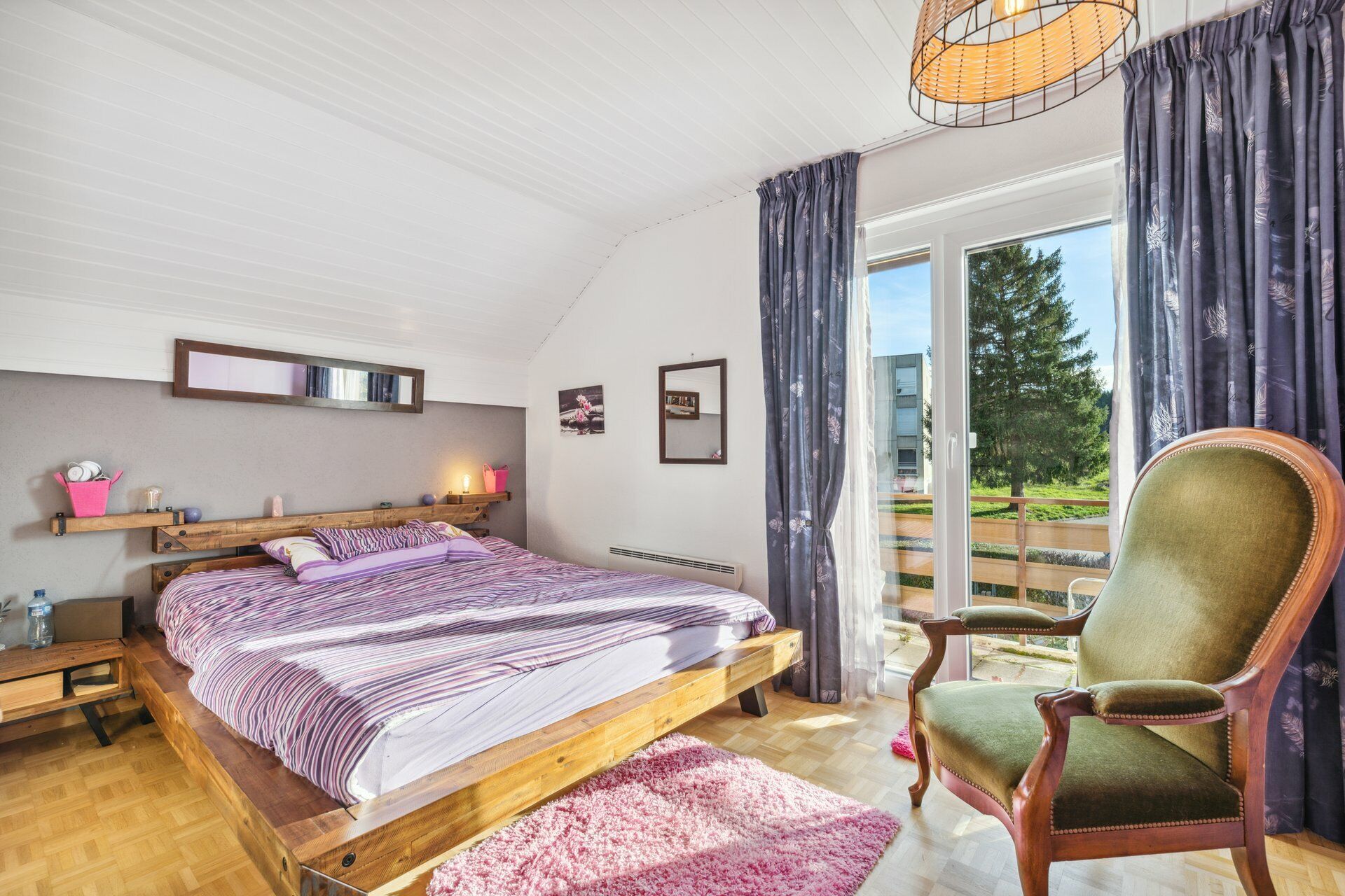 Bedroom with balcony