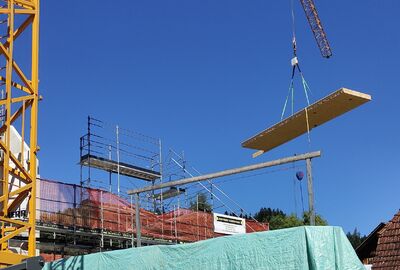 Wohnpark Ochsen Lützelflüh - Holzbauelementmontage