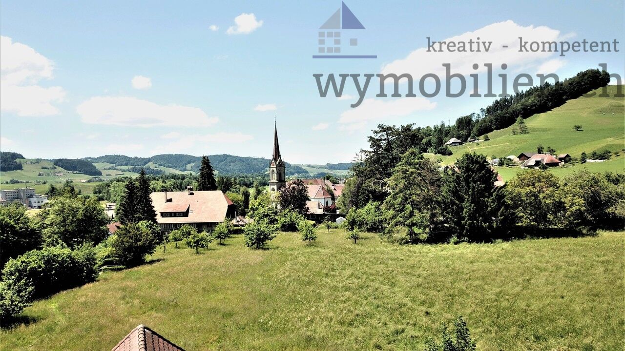 Aussicht aus der Wohnung DG im heutigen Saalteil