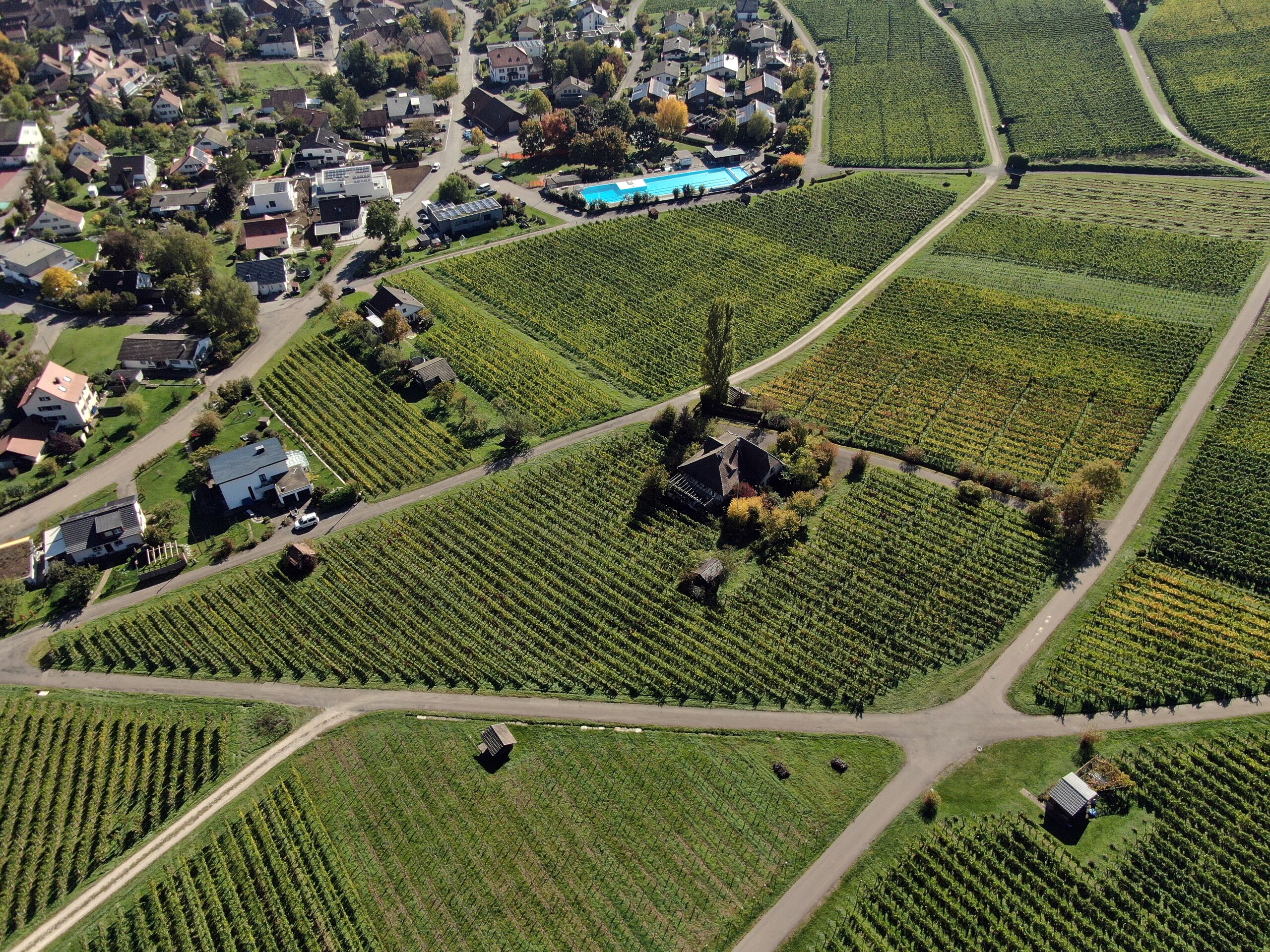 ruhige Aussichtlage oberhalb des Dorfs