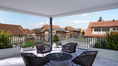 Terrasse gedeckt 27.5m2