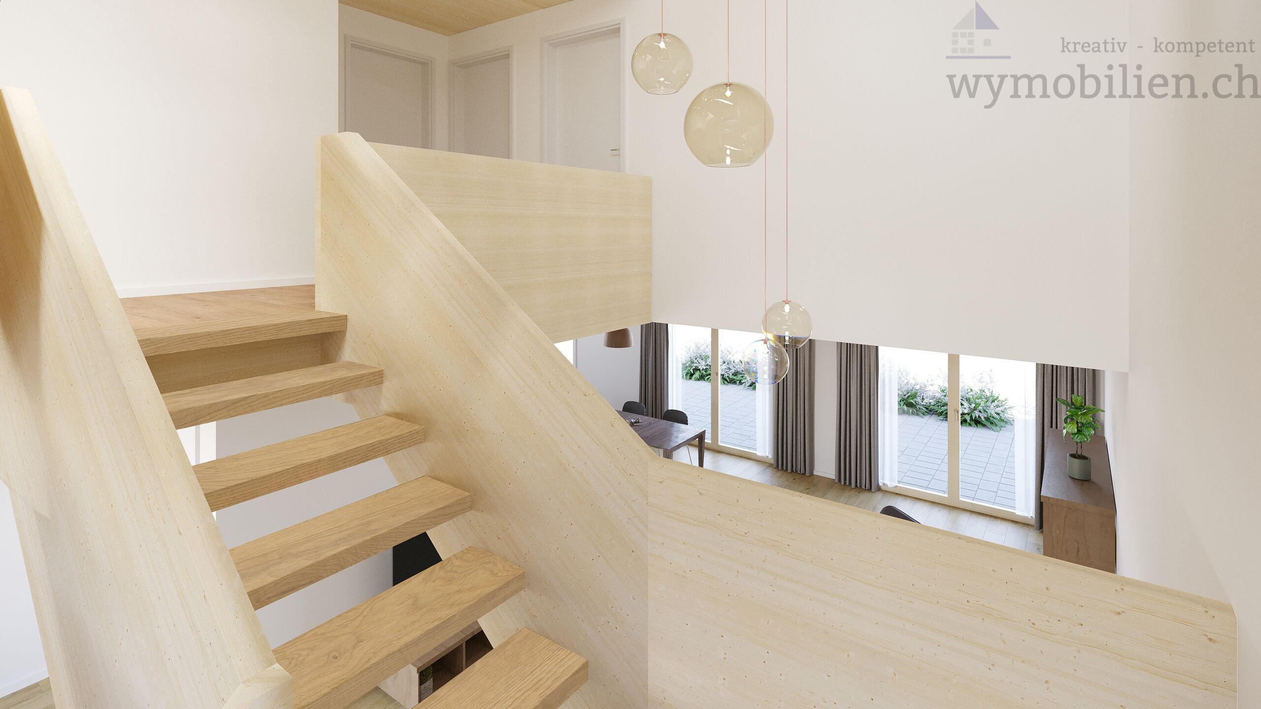 Reihenhaus mit der edlen Treppe