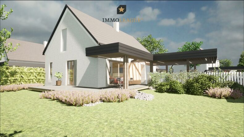 Freistehende Einfamilienhäuser mit schönem Garten.