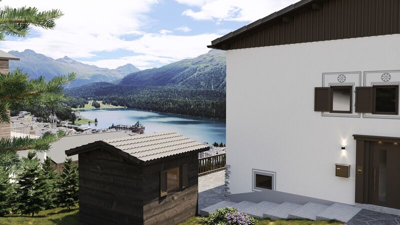 Engadin Lodges with panoramic view of Lake St. Moritz | St. Moritz ...