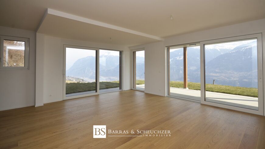 4.5 pièces neuf de standing avec jardin et vue panoramique