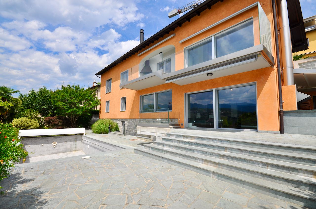 Villa with Pool and View of Mountains and Partially of Lake Lugano
