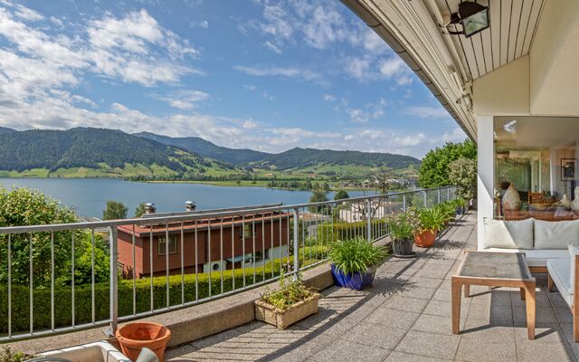 A fantastic view of the surrounding nature and Lake Aegeri