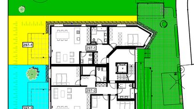 Situation EG (grün= Allgemein) gelb=EG 2.5, blau=EG 4.5