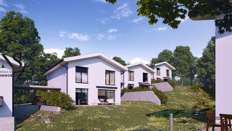 Neubau von modernen Einfamilienhäusern