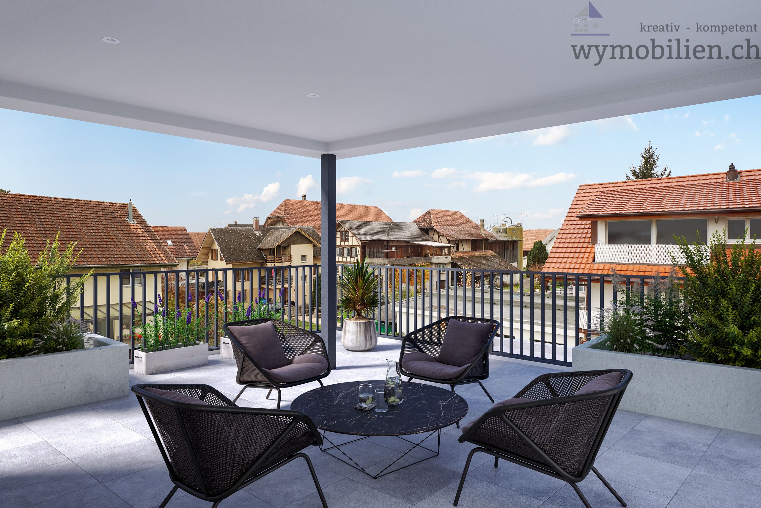 Terrasse gedeckt 27.5m2