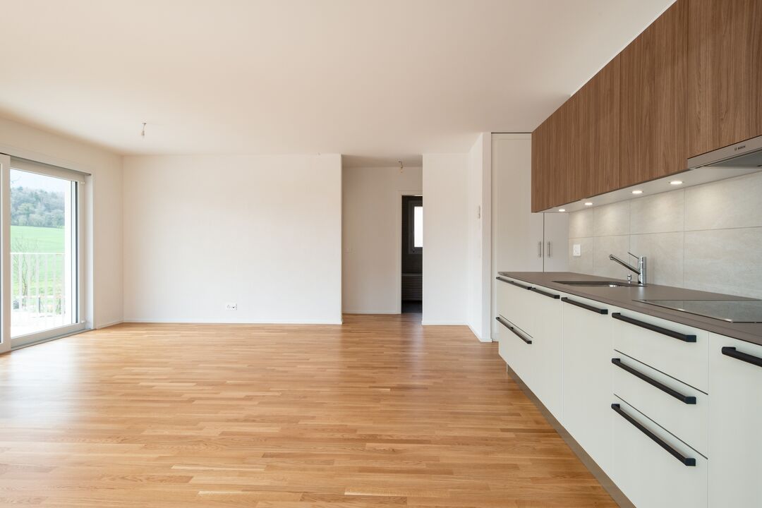 Construction d'un petit immeuble au style villageois avec 6 appartements : l'intérieur.