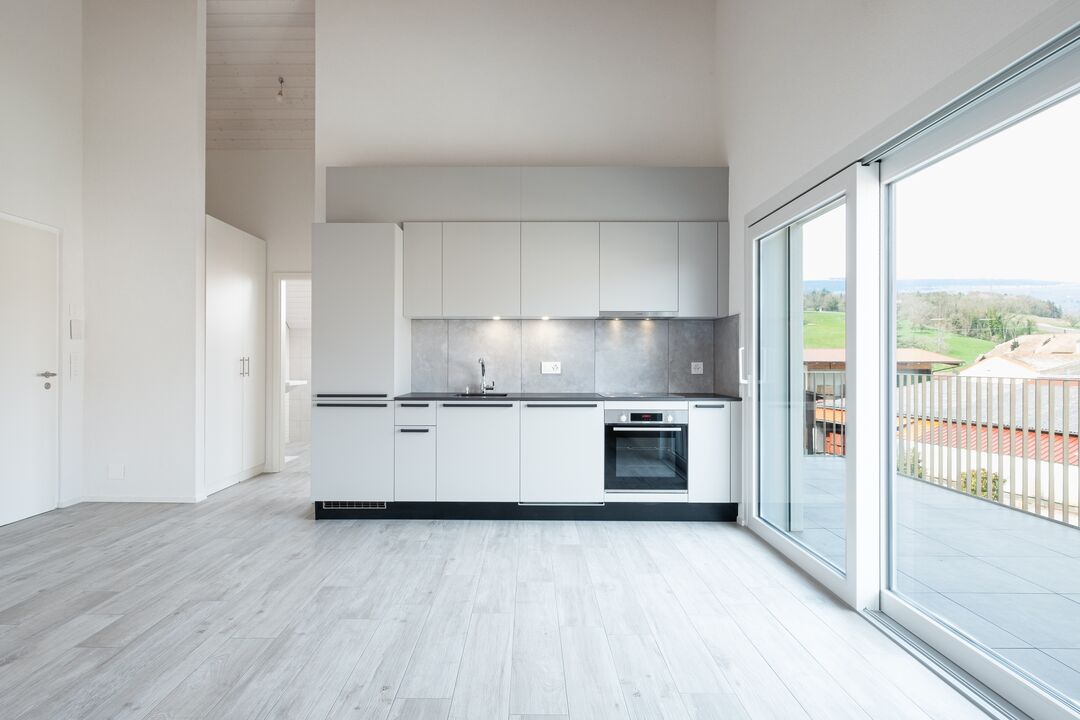Construction d'un petit immeuble au style villageois avec 6 appartements : l'intérieur.