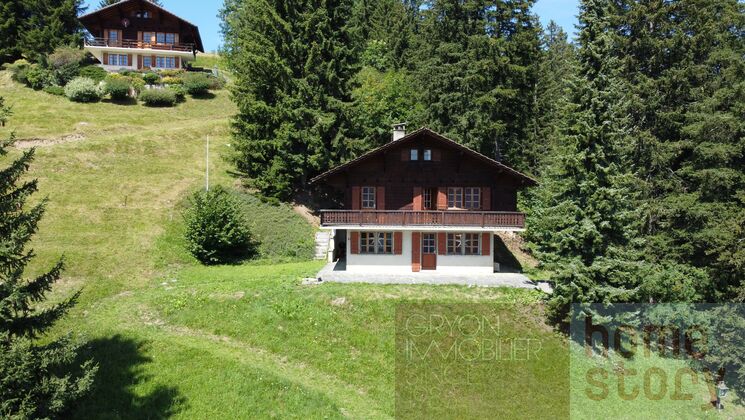 Gryon immo propose un chalet à côté de la piste avec vue imprenable