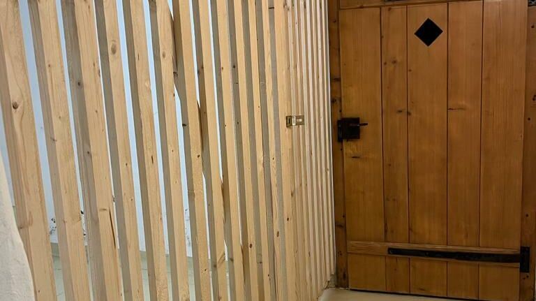 Indoor enclosed parking space