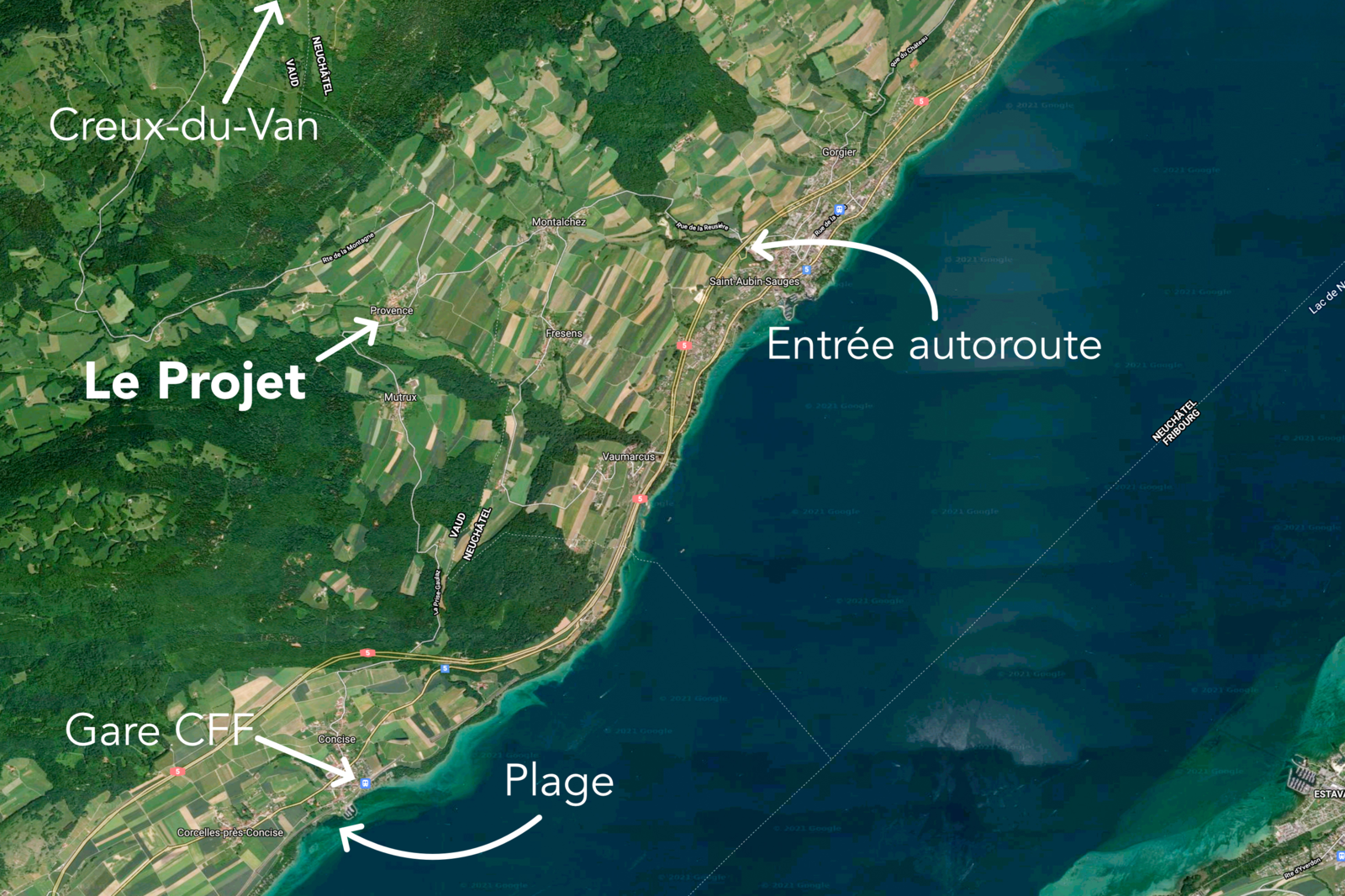 Projet immobilier à Provence avec villa à vendre, carte du projet
