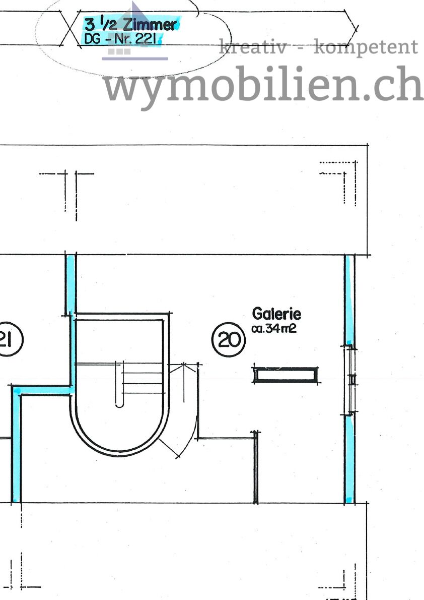Galerie mit ca. 34m2
