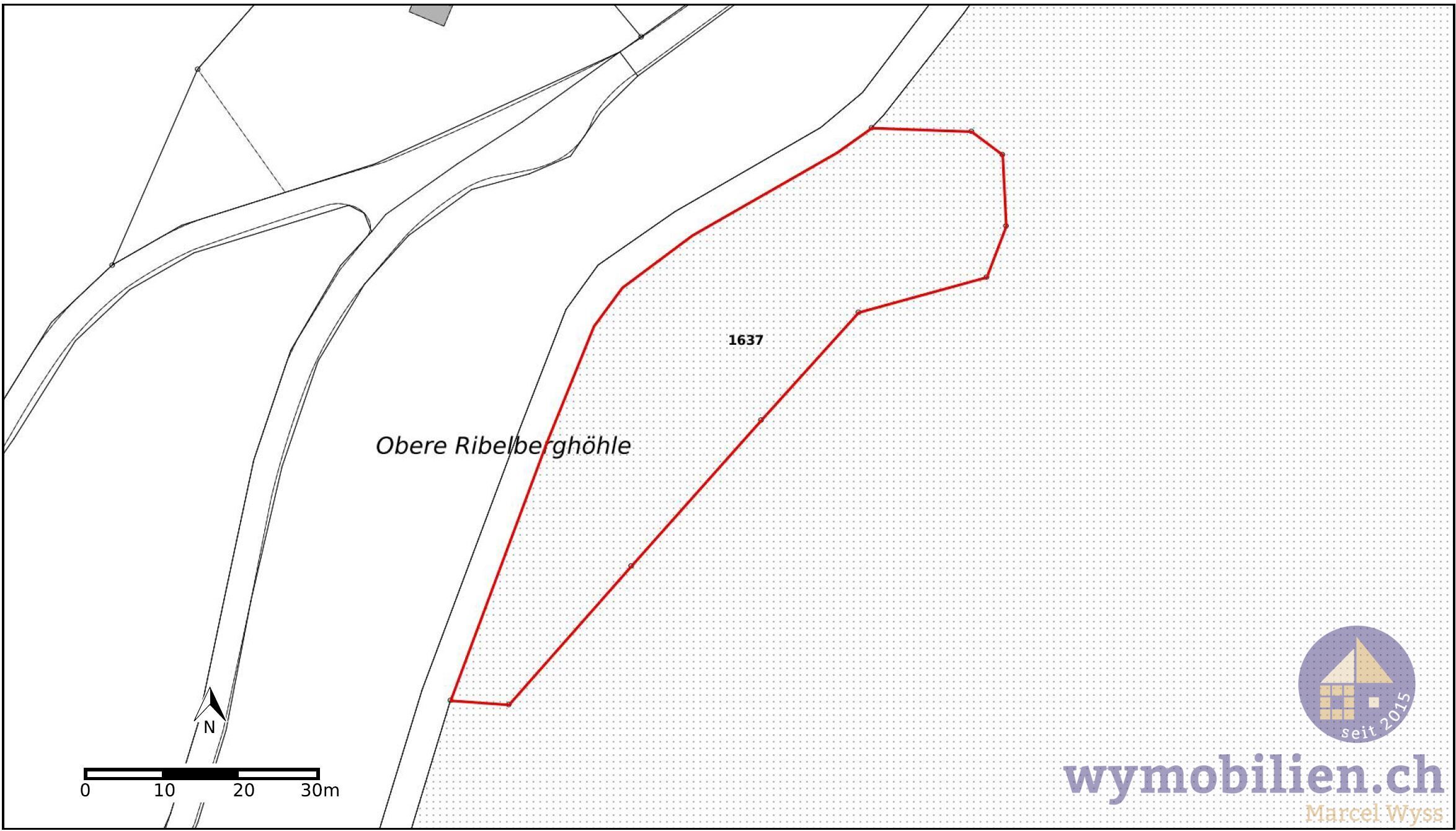 Parzelle 1637, 1837m2 Wald 