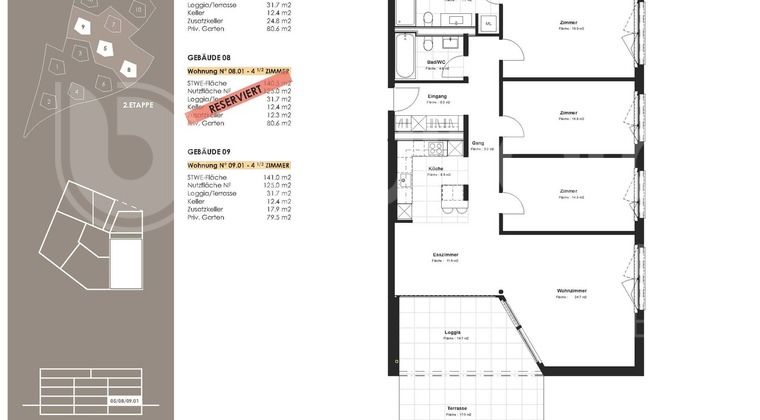 Appartement 4.5 pces, 5.01, REZ, 125.4 m2