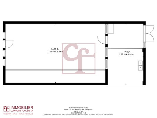 Plan de la grange/écurie
