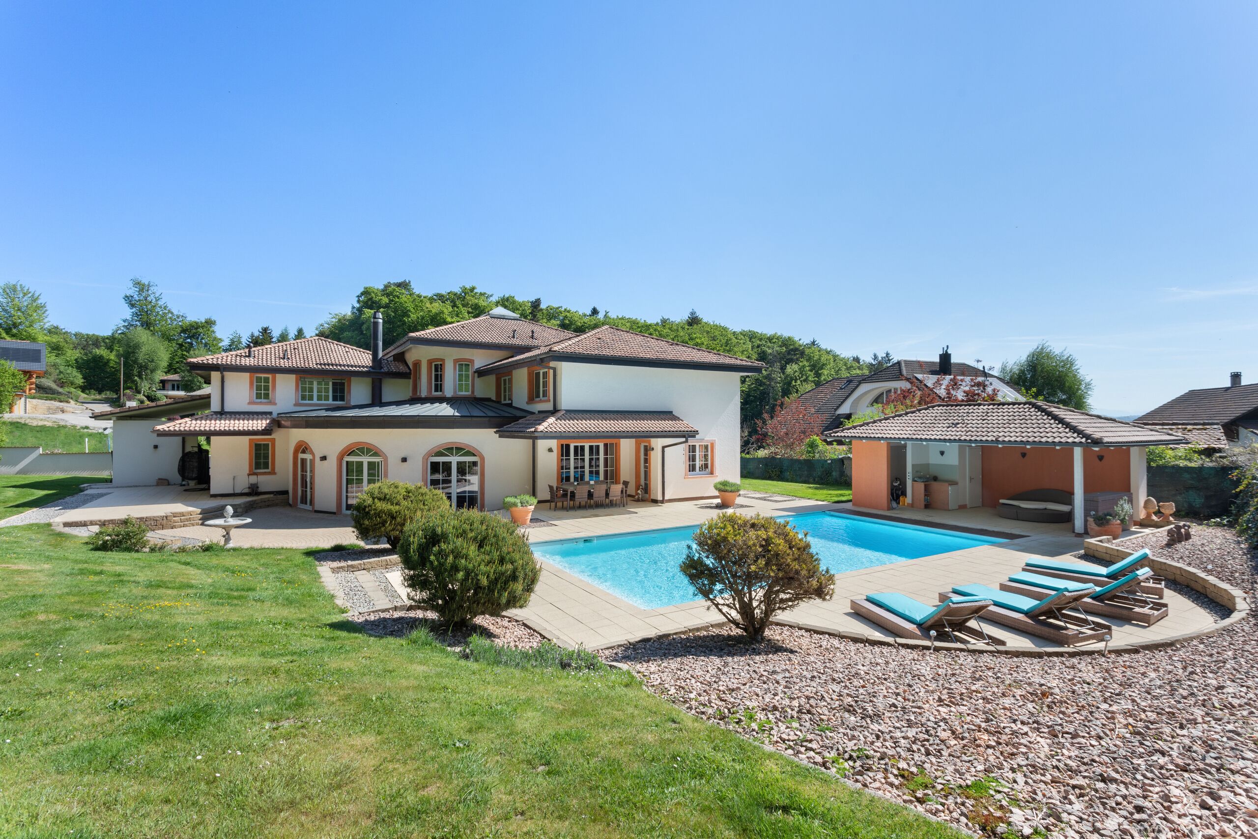 The property with poolhouse
