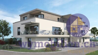 Ansicht Nordost - mit dem Balkon der 3.5 OG Whg (1090-05)