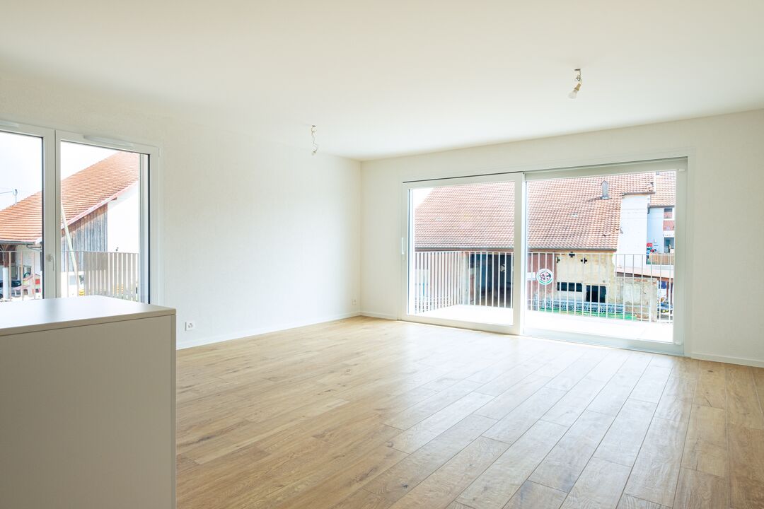 Construction d'un petit immeuble au style villageois avec 6 appartements : l'intérieur.