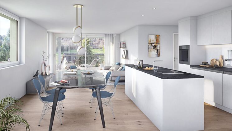 Individuelle Erdgeschosswohnung mit grossem Gartenanteil