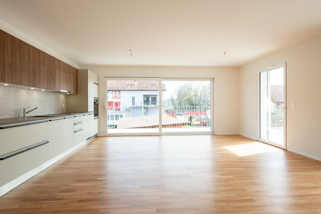 Construction d'un petit immeuble au style villageois avec 6 appartements : l'intérieur.