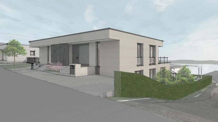 Duplex-Villa mit Seesicht, Pergola und gedecktem Gartenbereich