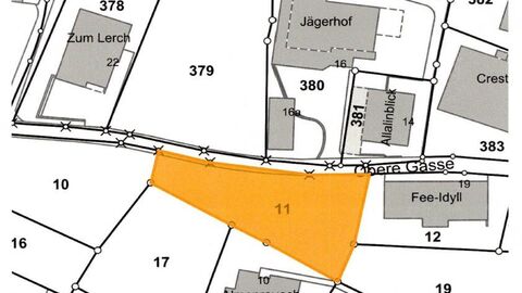 ERSCHLOSSENE BAULANDPARZELLE DIREKT BEI DER SKI-ARENA IN SAAS-FEE
