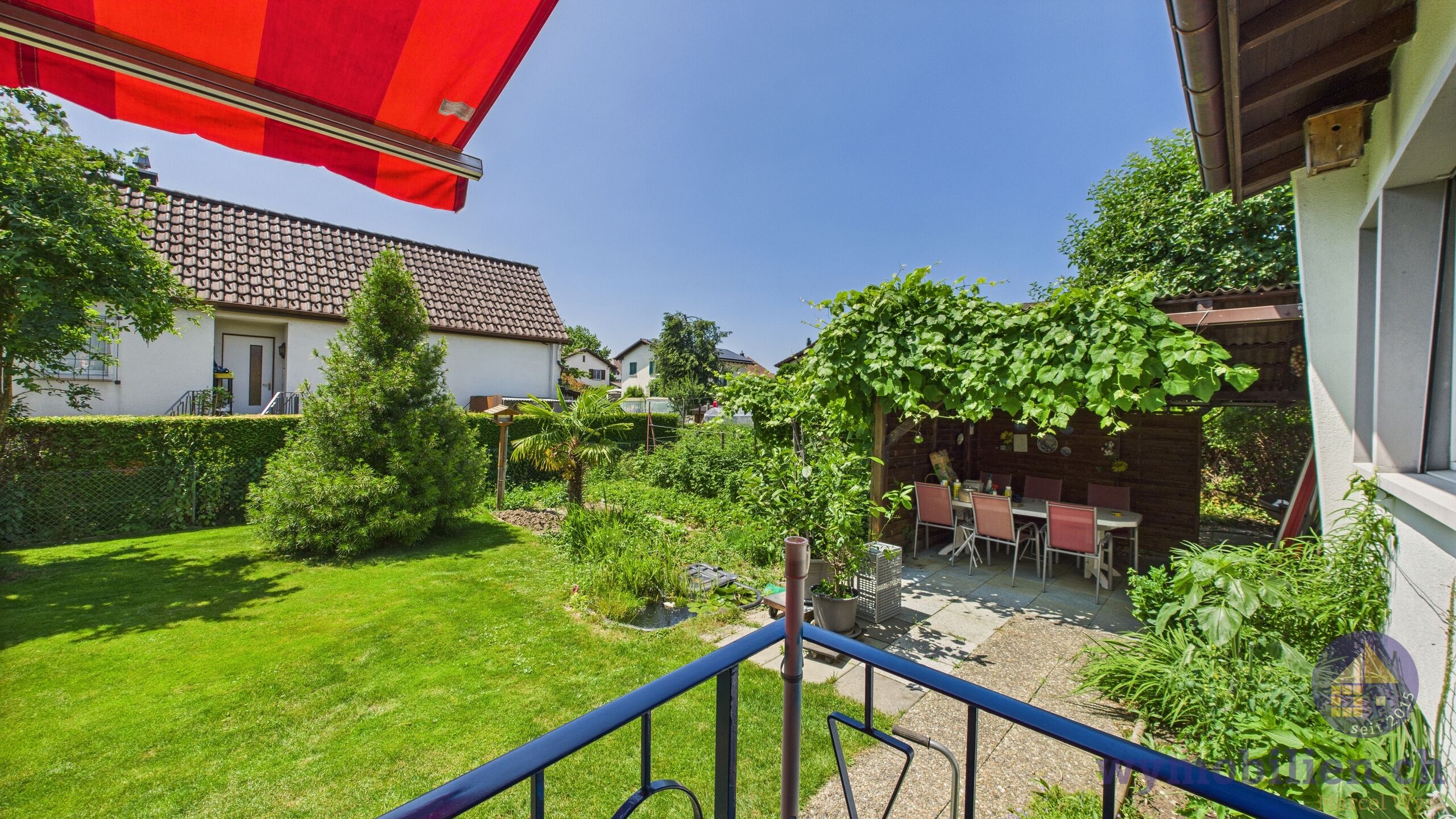 Auch die Pergola fehlt nicht