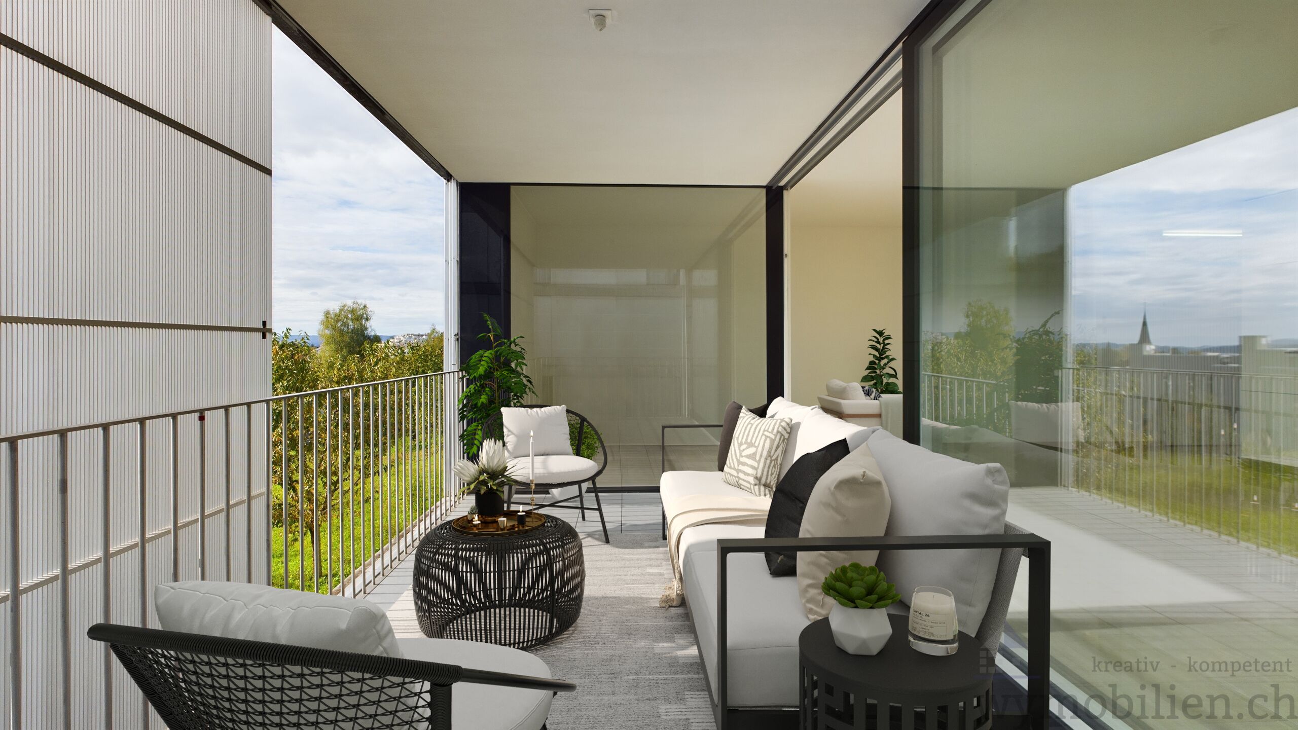 Loggia als Ruheoase