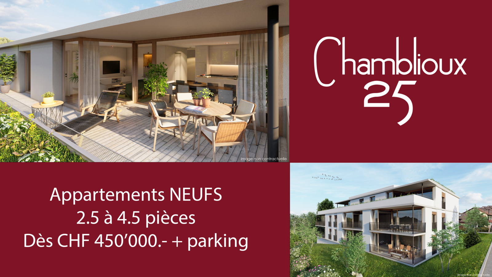 Projet immobilier sis à Granges-Paccots - Chamblioux 25 - Construction de 10 appartements en  PPE