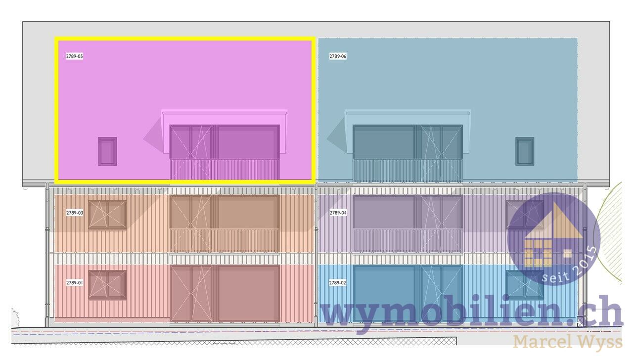 Dachloft Nr. 5 gelb markiert 
