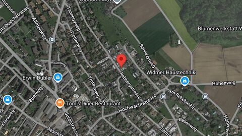 Grosser Tiefgaragenparkplatz an der
Rebbergstrasse 20 in 5610 Wohlen