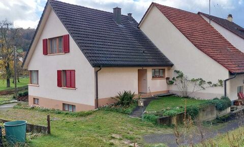 Detached house in need of renovation with surrounding area