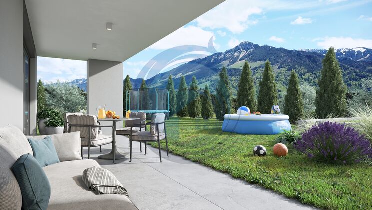 MAGNIFIQUE APPARTEMENT AVEC TERRASSE ET JARDIN DE 4.5 PIÈCES