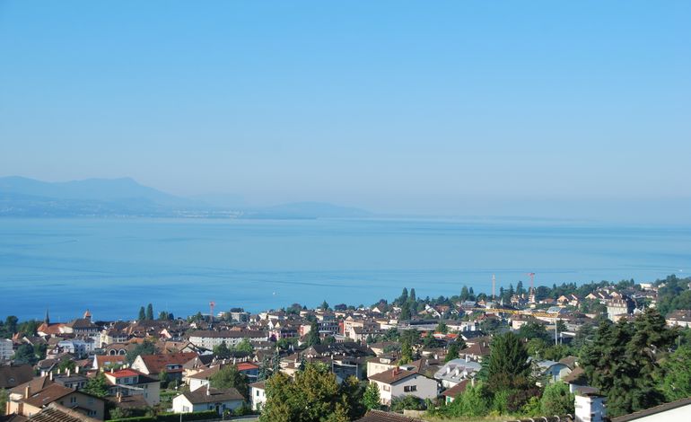 Terrain constructible avec magnifique vue sur le lac et la ville de Lausanne