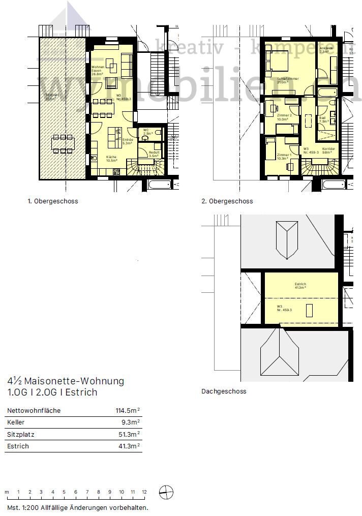 W3 4.5 Maisonette 1./2. OG + Estrich