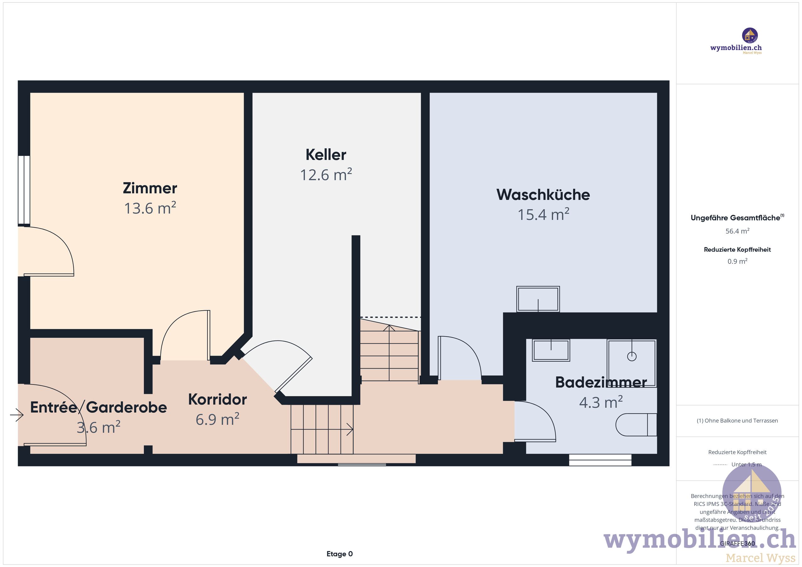 EG + Zwischengeschoss mit Waschküche/Bad