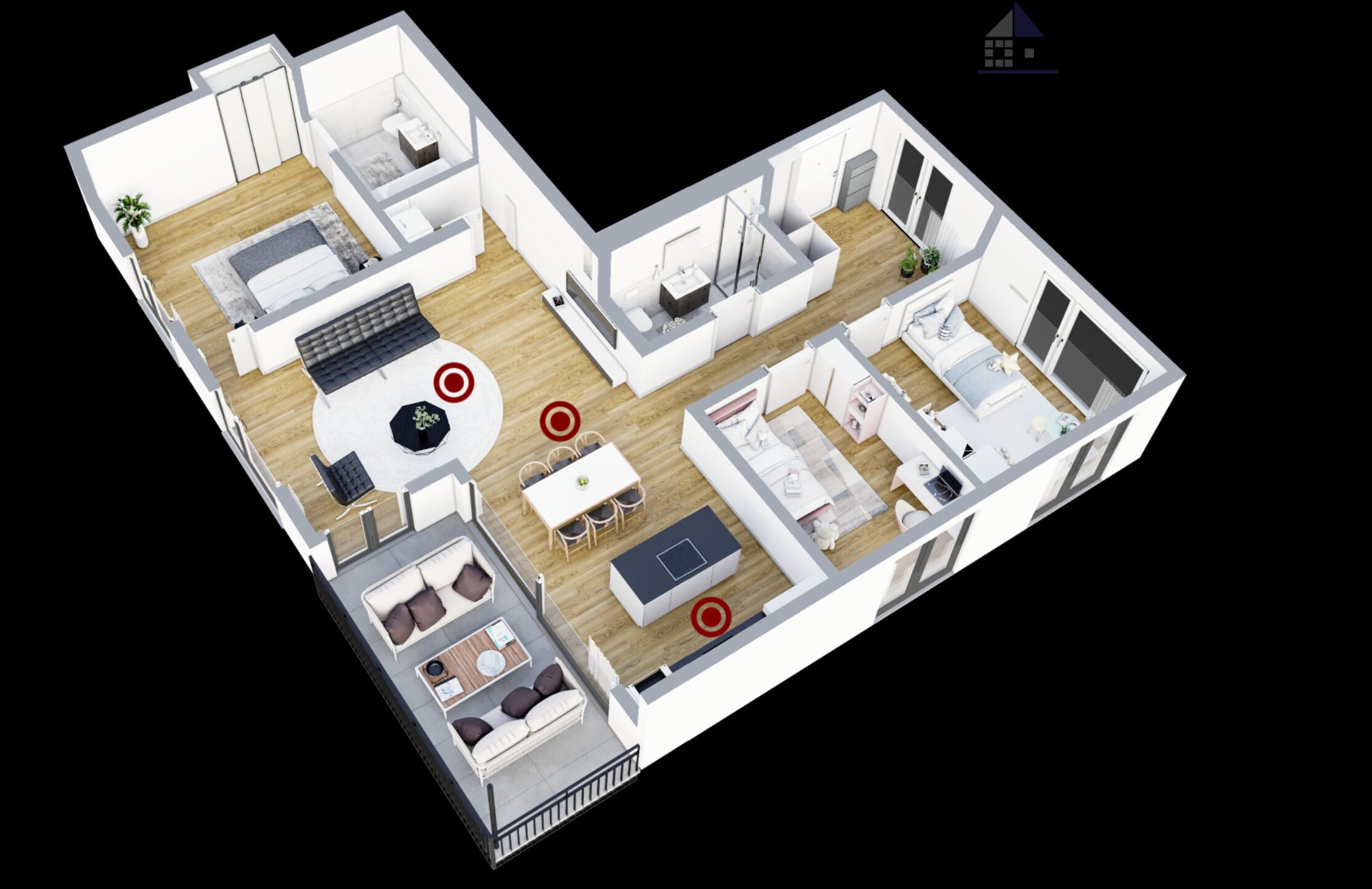 Ansicht Wohnung 4.5, 2. OG 