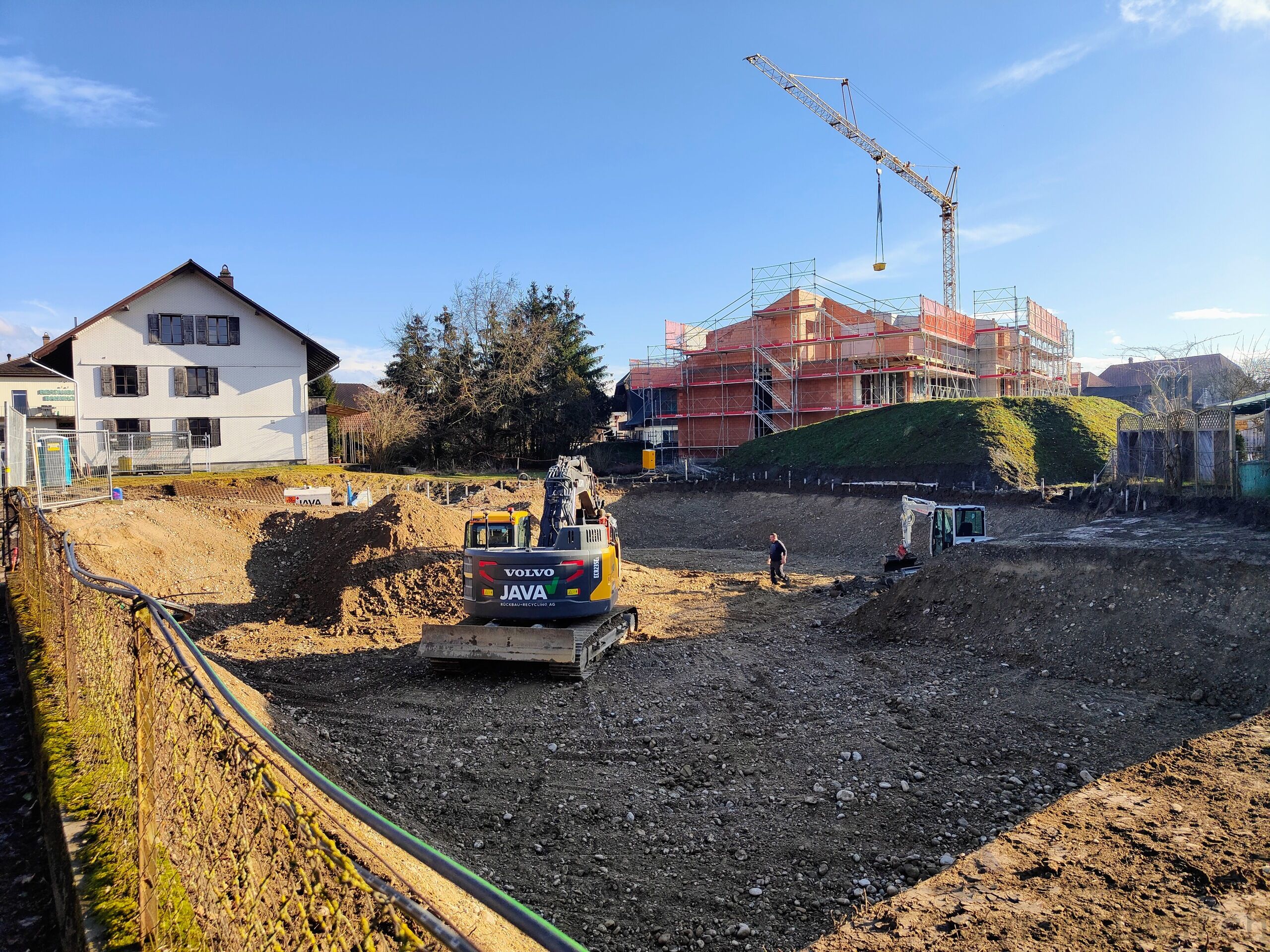 Baustelle an der Nachmittagssonne 2025.02.25