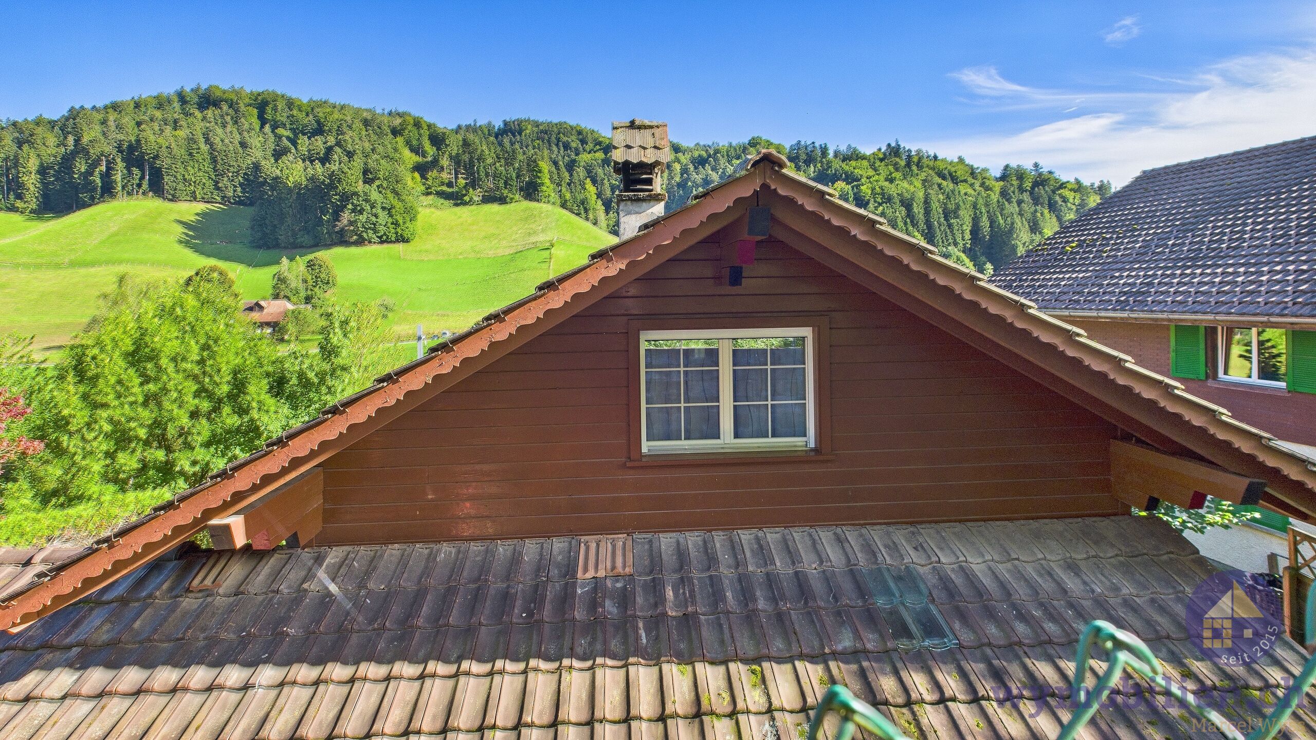 Blick vom priv. Waldstück aus 