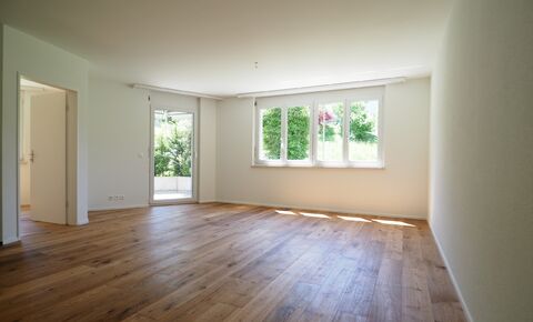 Newly renovated apartment with covered seating
