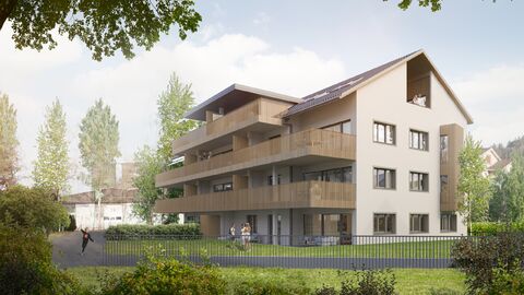 Wohnung für Singles mit grossem Balkon