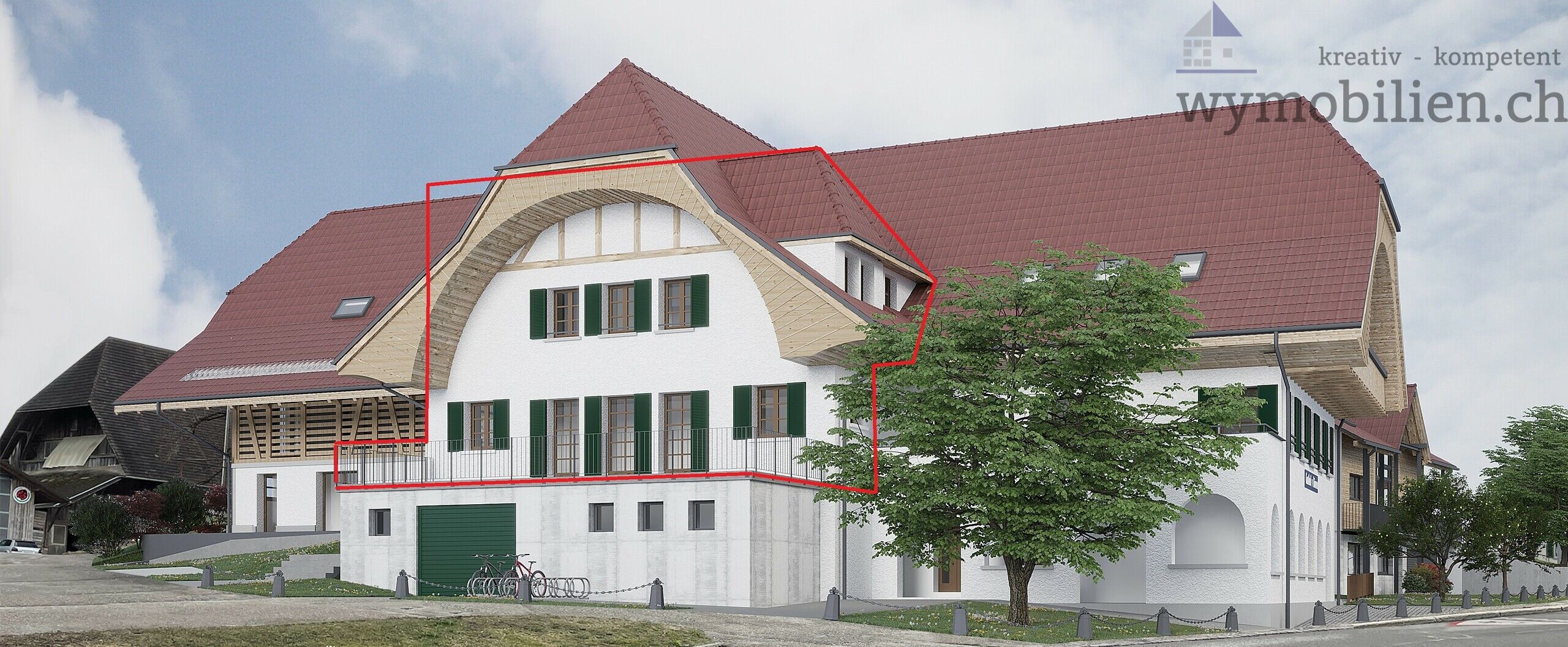 Die Wohnung W3 mit grosser Terrasse