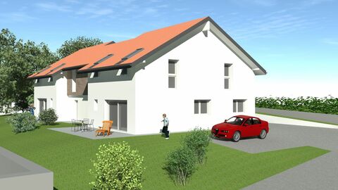 Villas séparées par les garages en projet à Chêne-Pâquier VD