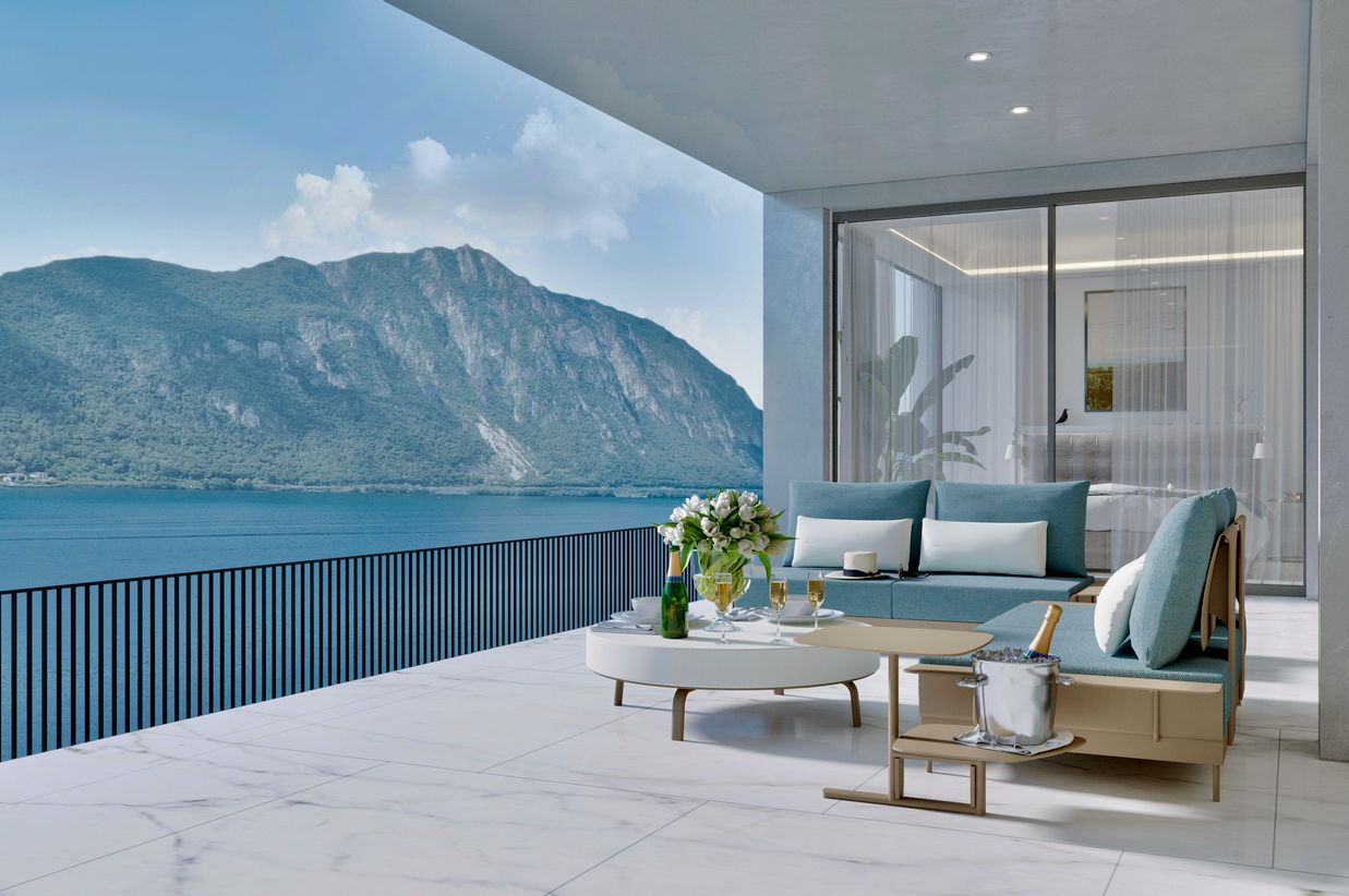 Helles und geräumiges Apartment mit See- und Panoramablick