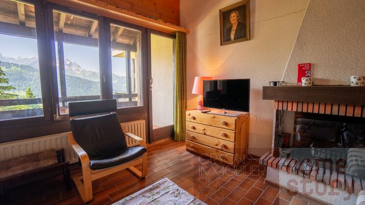 2 pièces avec mezzanine, vue panoramique et accès direct aux pistes