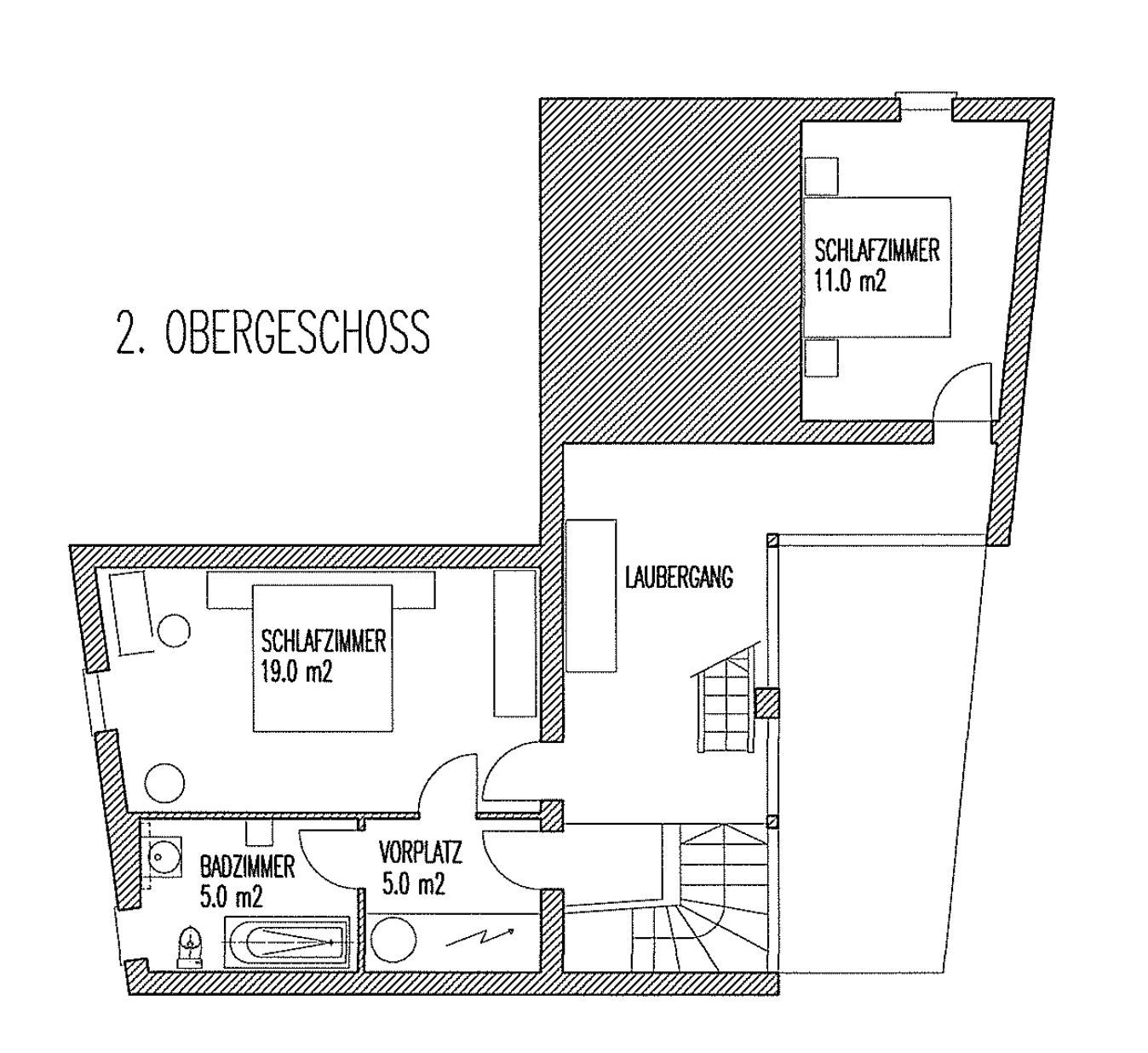Grundrissplan 2. Obergeschoss